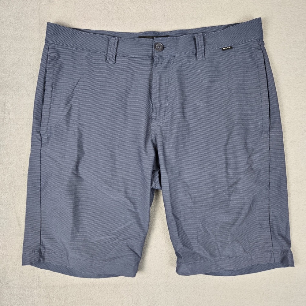 Travis Mathew Shorts Mens 34 Blue Stretch Golf‎ Performance Chino Casual 9"